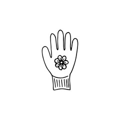 Black and white image of signet. Vector illustration. Hand-drawn doodle for design, web, icons, children's illustrations.