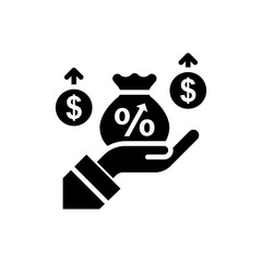 Investment Growth vector Glyph Icon Style Illustration    