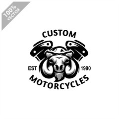 Warthog Wild Boar head auto repair and custom Garage Vintage style logo. Design element for company logo, label, emblem, sign, apparel or other merchandise. Scalable and editable Vector illustration.