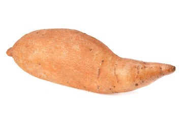 Sweet potatoes isolated on a white background