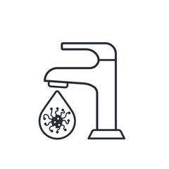 Dirty water. Vector icon isolated on white background.