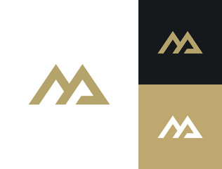 MA. Monogram of Two letters M&A. Luxury, simple, minimal and elegant MA logo design. Vector illustration template.
