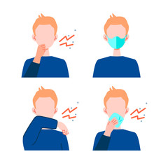 Vector illustration of people infected with the virus