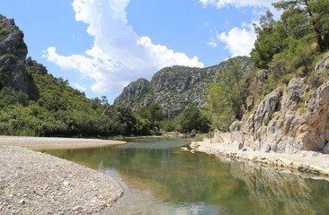 river on acient Olympos city in Turkey