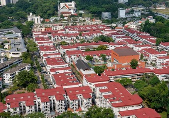 aerial view of the city, Tiong Bahru. 