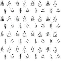 Hiking and Camping Seamless Pattern in Line Style. Outdoor Camp Adventure Theme. Vector illustration. Background. Hiking Print