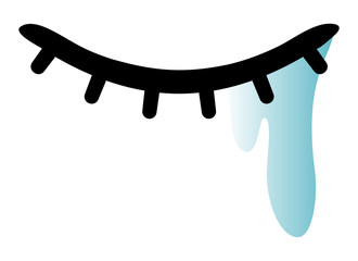 閉じている目と涙