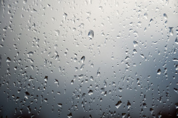 rain drops on window glass