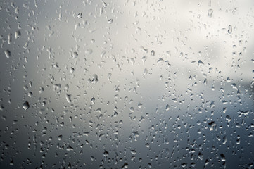 rain drops on window glass