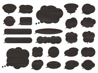 フレームセット＿シンプル吹き出し＿水彩風＿文字なし