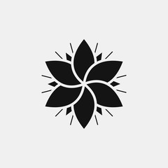 Flower icon logo design. simple flat vector illustration