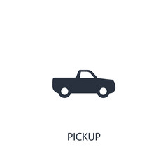 Pickup car transport concept icon. Simple one colored travel element illustration.