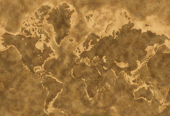 abstract map with gold texture