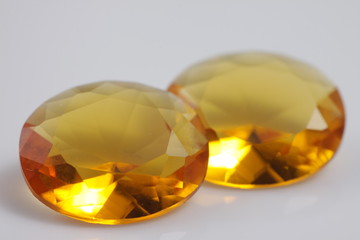 Close up shot of beautiful color crystal diamond - like beads for jewelry 