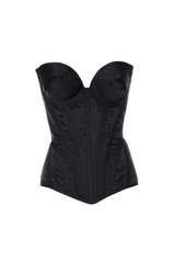 Black luxury women's corset isolated on white background