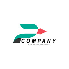 logo letter p, arrow and letter p, letter logo p with the arrow logo for transportation