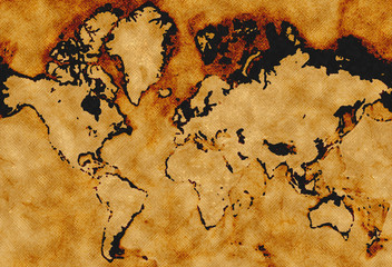 abstract map with gold texture