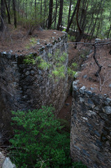 Remains of an abandoned chrome mine