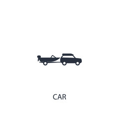 Car concept transport icon. Simple one colored travel element illustration.