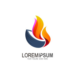 Restaurant logo abstract design, soup logo 