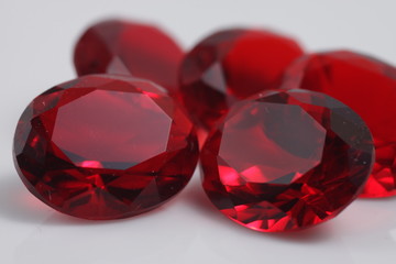 Close up shot of beautiful color crystal diamond - like beads for jewelry 