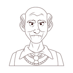 old grandfather character isolated icon