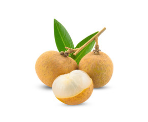 Fruit longan isolated on white background