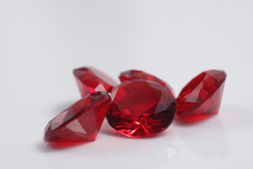 Close up shot of beautiful color crystal diamond - like beads for jewelry 