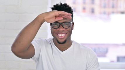 Portrait of Casual African Man Searching for Opportunity