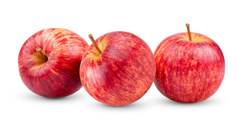 red apple on white background