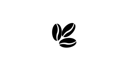 Fototapeta na wymiar Disposable coffee cup icon with coffee beans logo