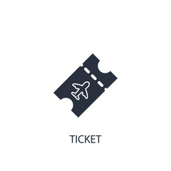 Flight ticket concept icon. Simple one colored travel element illustration.