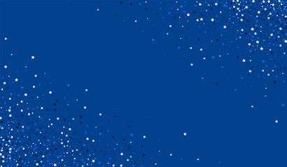 Dark Glitter Cosmos Digital Design. Glamour Dust Texture. Effect Confetti Banner. Blue Graphic Glamour Template.