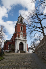 Turm der Pfarrkirche in Aachen-Burtscheid