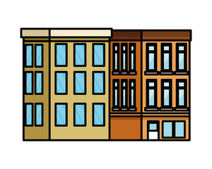 building with windows isolated icon