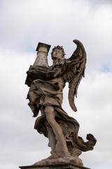 Angel with the column on Ponte Sant'Angelo, Rome, Italy. Symbol of the Passion of Christ by Antonio...