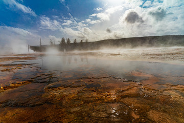 Colorful hot spring at yellowstone NP