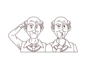 couple of old grandfathers characters