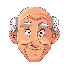old grandfather character isolated icon