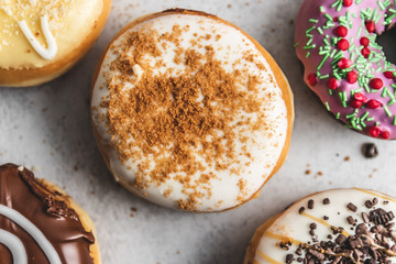 donut with icing and crumbles