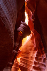 Erosion at sandstone inside antelope canyon