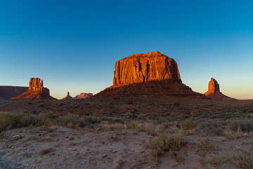 Famous rocks at monument valley