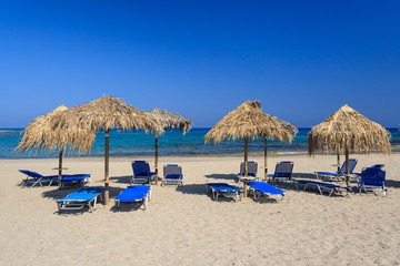 spiaggia sull'isola di Chrissi, a Creta