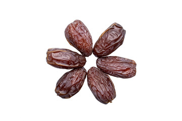 Dates royal dried on white background