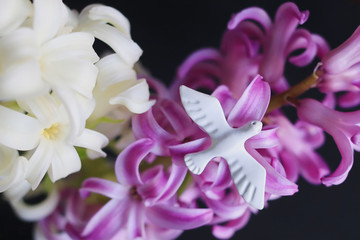 Fototapeta premium White bird figurine. International Bird Day. April 1