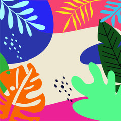 illustration vector EPS print abstract modern art hand draw summer scandinavian nordic design style for fashion or textile or cover or background or other