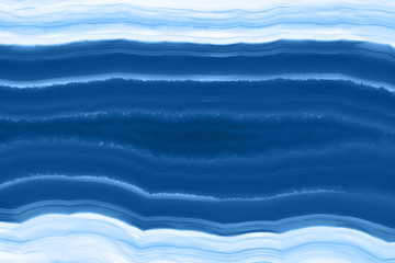 Obraz premium Abstract background - agate mineral cross section, color of the year 2020 pantone classic blue 19-4052