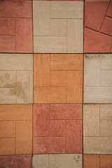 abstract, architecture, backdrop, background, beige, brown, ceramic, colorful, decor, design, floor, geometric, home, interior, material, mosaic, mosaic tiles, multicolored, old, pattern, red, shape, 