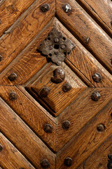 close-up image of an wooden ancient door