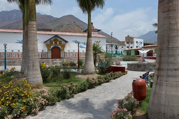 Fototapeten Village of Antioquia Peru Plaza Major © A